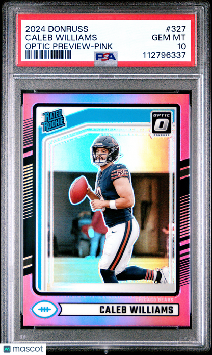 2024 Panini Donruss Caleb Williams RC - Pink #327 PSA 10