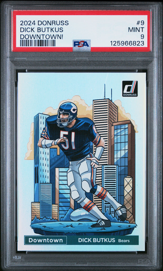 2024 Panini Donruss Downtown! Dick Butkus #9 PSA 9